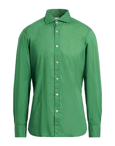 BAGUTTA Camicia tinta unita Verde 100% Cotone