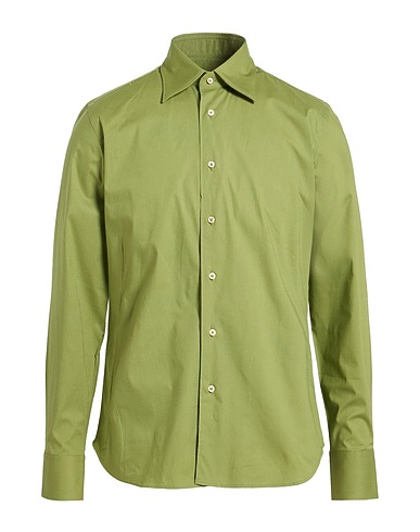 CALIBAN Solid colour shirt Military green 100% Cotton