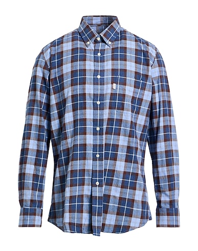 BARBOUR Καρό πουκάμισο Ανοιχτό μπλε 100% Βαμβάκι