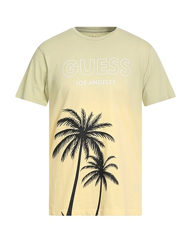 GUESS T-shirt Verde chiaro 100% Cotone