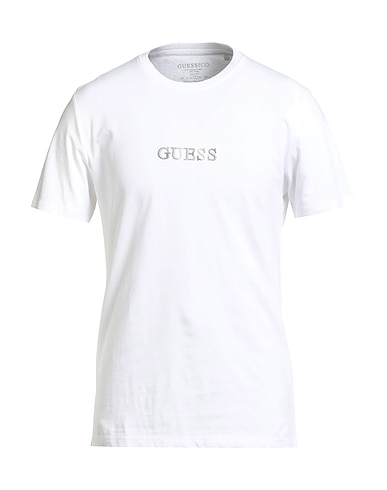 GUESS T-Shirt Weiß 50% Organische Baumwolle, 50% Baumwolle