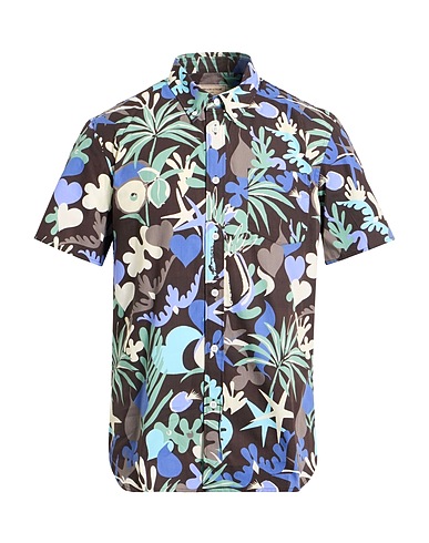 MAISON KITSUNÉ Patterned shirt Charcoal 100% Cotton