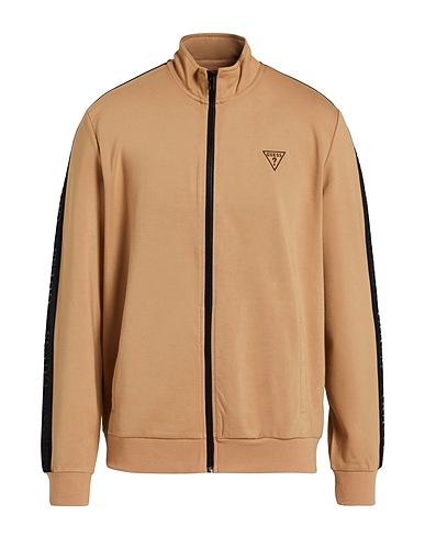 GUESS Sweatshirt Beige 67% Viscose, 27% Polyamide, 6% Elastane
