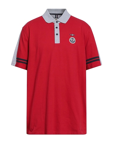 AERONAUTICA MILITARE Polo shirt FRECCE TRICOLORI Red 92% Cotton, 8% Elastane