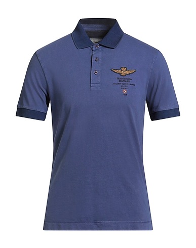 AERONAUTICA MILITARE Poloshirt Marineblau 100% Baumwolle