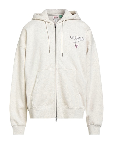GUESS Felpa Avorio 82% Cotone, 18% Poliestere