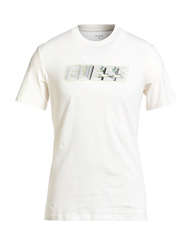 GUESS T-shirt Off white 100% Cotton