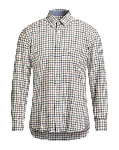 BARBOUR Checked shirt Ivory 100% Cotton
