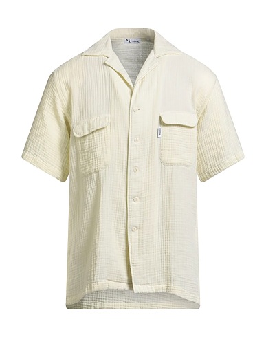 DOPPIAA Solid colour shirt Pastel yellow 100% Cotton