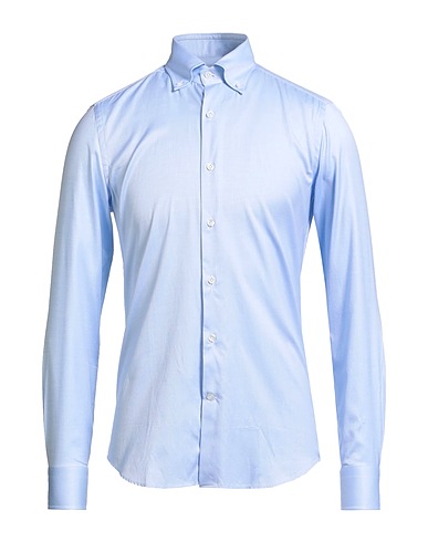 SONRISA Solid color shirt Light blue 100% Cotton