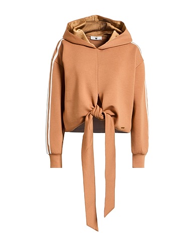 TWINSET Hooded track jacket  U&B
 Camel 79% Polyester, 15% Viscose, 6% Elastane