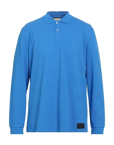 BRUNO MANETTI Poloshirt Azurblau 100% Baumwolle