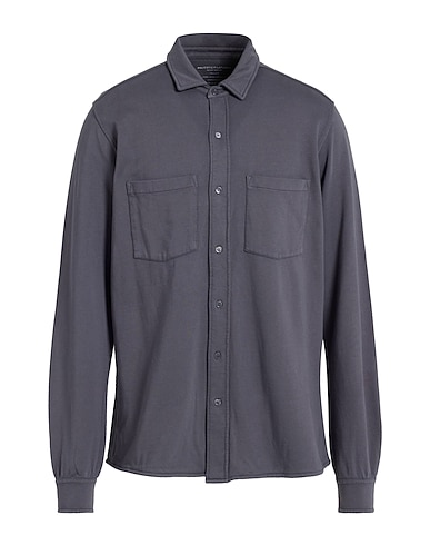 MAJESTIC FILATURES Solid colour shirt Charcoal 100% Organic cotton