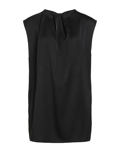JIL SANDER Top Nero 83% Viscosa, 17% Seta