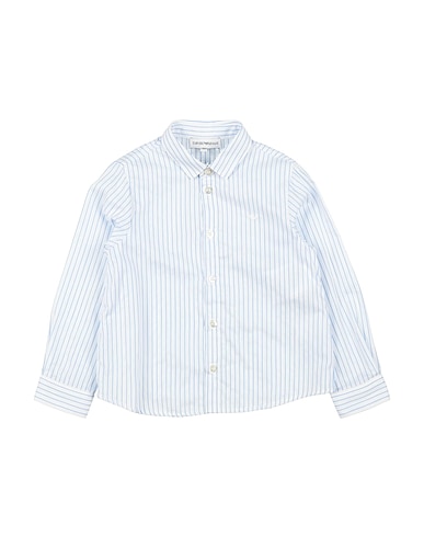 EMPORIO ARMANI Patterned shirt Light blue 100% Cotton