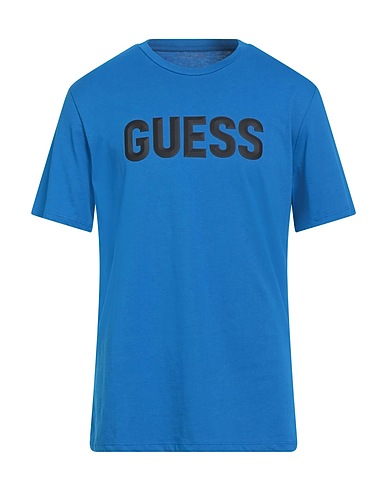GUESS T-shirt Blue 100% Cotton