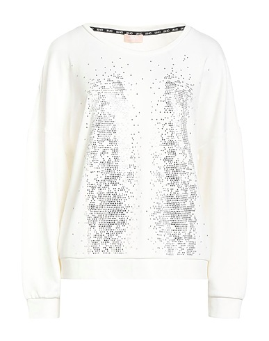 LIU •JO Sweatshirt Elfenbein 67% Polyamid, 33% Baumwolle, Elastan