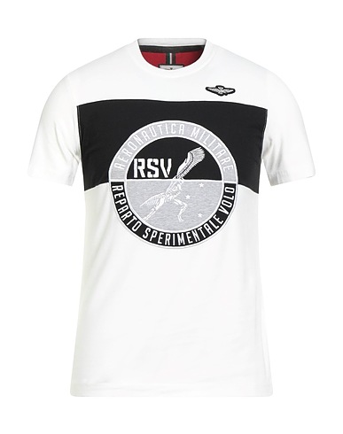 AERONAUTICA MILITARE T-Shirt Off white 92% Baumwolle, 8% Elastan