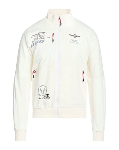 AERONAUTICA MILITARE Sweatshirt Ivory 65% Viscose, 30% Polyamide, 5% Elastane