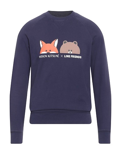 MAISON KITSUNÉ Φούτερ Ναυτικό μπλε 100% Βαμβάκι