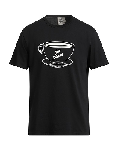 MAISON KITSUNÉ T-shirt CAFÉ KITSUNÉ Nero 100% Cotone