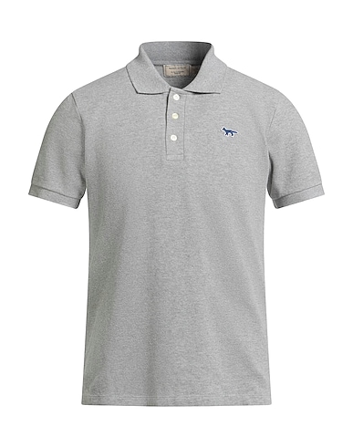 MAISON KITSUNÉ Polo Grigio 100% Cotone
