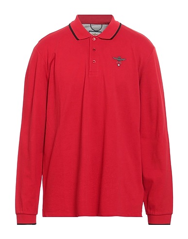 AERONAUTICA MILITARE Polo shirt Red 100% Cotton