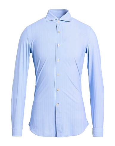 ALESSANDRO GHERARDI Hemd mit Muster Himmelblau 74% Polyamid, 26% Elastan