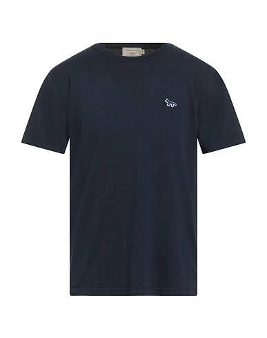 MAISON KITSUNÉ Basic T-Shirt Marineblau 100% Baumwolle