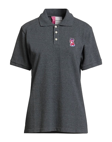 MAISON KITSUNÉ Polo shirt ACIDE Charcoal 100% Cotton