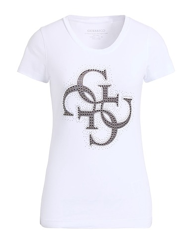 GUESS T-shirt White 95% Cotton, 5% Elastane