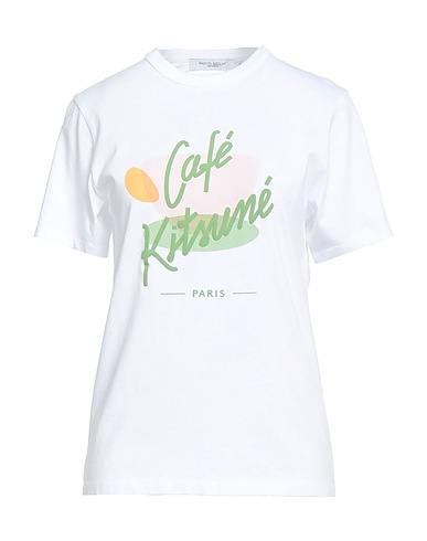 MAISON KITSUNÉ T-shirt CAFÉ KITSUNÉ Λευκό 100% Βαμβάκι