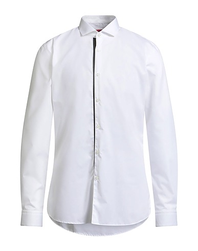 HUGO Camicia tinta unita Bianco 100% Cotone