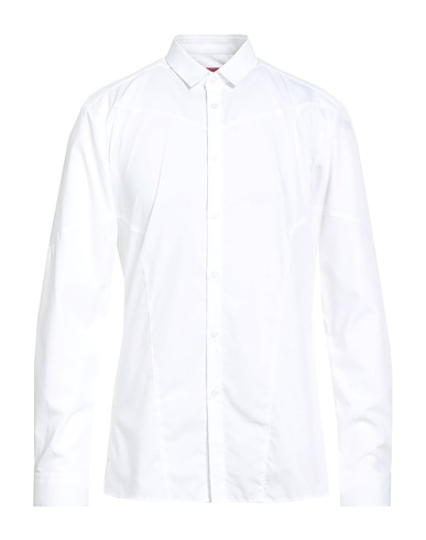 HUGO Solid color shirt White 100% Cotton
