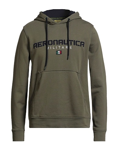 AERONAUTICA MILITARE Hoodie Militärgrün 100% Baumwolle