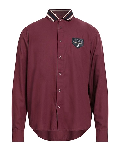 ARMANI EXCHANGE Shirts Burgundy 60% Cotton, 40% Polyester