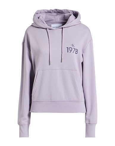 CALVIN KLEIN JEANS Hooded track jacket  Lilac 100% Cotton