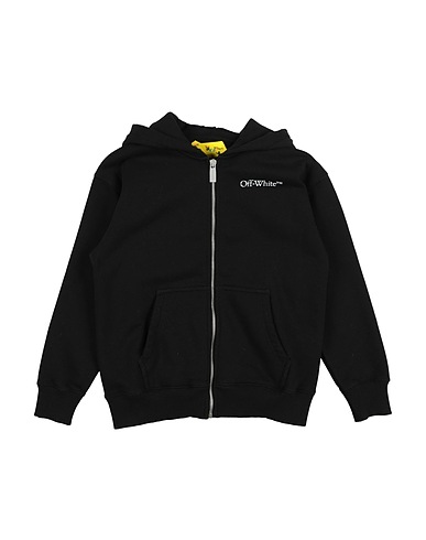 OFF-WHITE™ KIDS Hooded sweatshirt Black 98% Cotton, 2% Elastane
