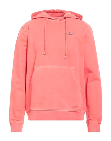 AERONAUTICA MILITARE Hooded track jacket  Coral 95% Cotton, 5% Elastane