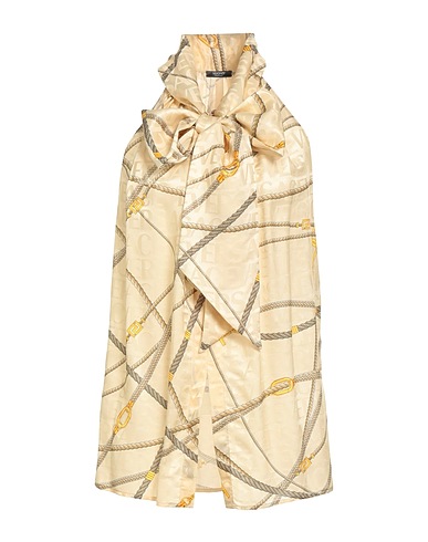 VERSACE Top Pastel yellow 67% Viscose, 33% Silk