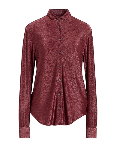 CALIBAN Solid color shirts & blouses SKIN LIKE
 Garnet 74% Polyamide, 23% Metallic Polyester, 3% Elastane