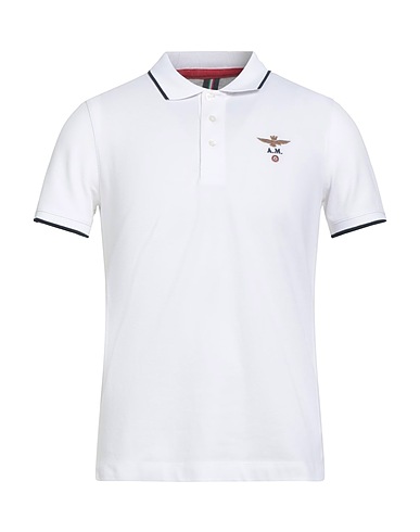 AERONAUTICA MILITARE Poloshirt Weiß 100% Baumwolle