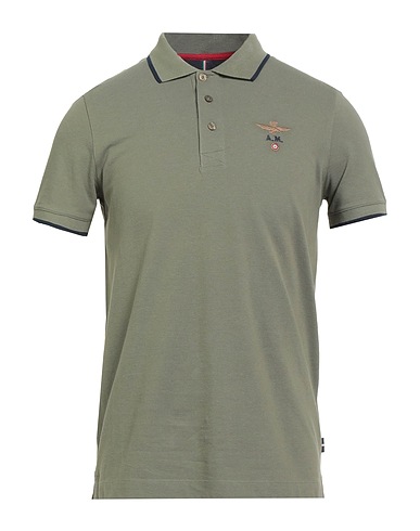 AERONAUTICA MILITARE Polo shirt Military green 100% Cotton
