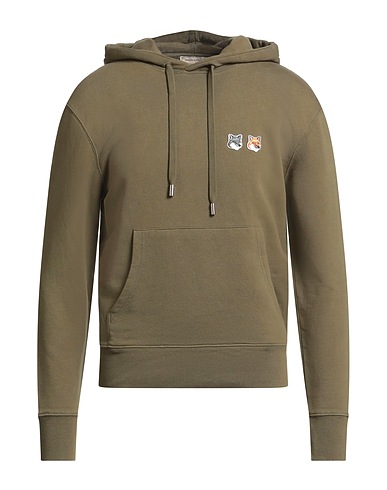 MAISON KITSUNÉ Hooded sweatshirt Military green 100% Cotton