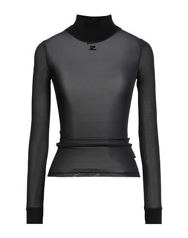 COURRÈGES T-shirt Black 84% Polyester, 16% Elastane, Viscose