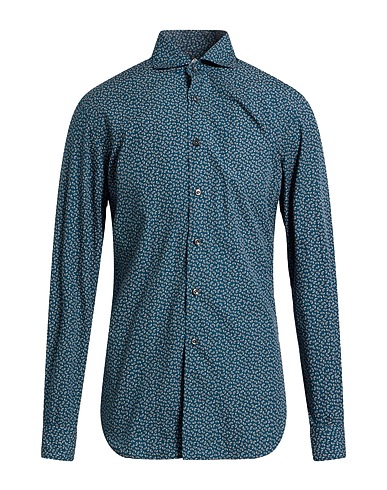 PAL ZILERI Camicia fantasia VERDE PETROLIO 97% Cotone, 3% Elastan