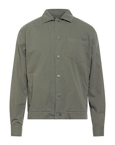 WINDSOR. Solid color shirt Military green 100% Cotton