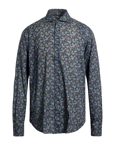 ORIAN Hemd mit Muster Marineblau 100% Baumwolle