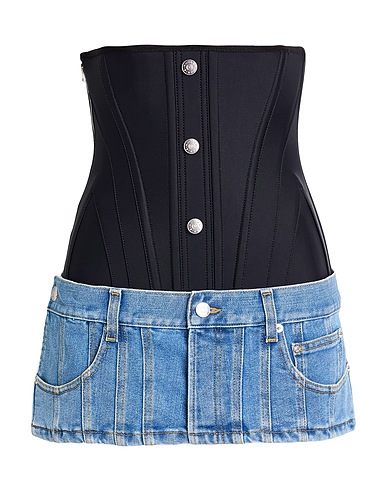 MUGLER TOPS & TEES Black 72% Cotton, 28% Elastomultiester, Polyamide, Elastane