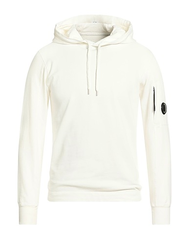 C.P. COMPANY Hooded track jacket  White 100% Cotton